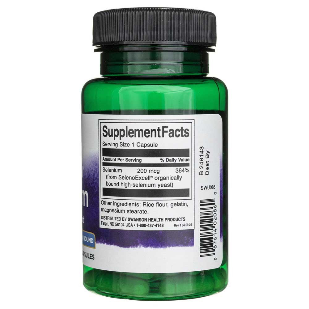 SWANSON SelenoExcell seleen 200 mcg – 60 kapslit