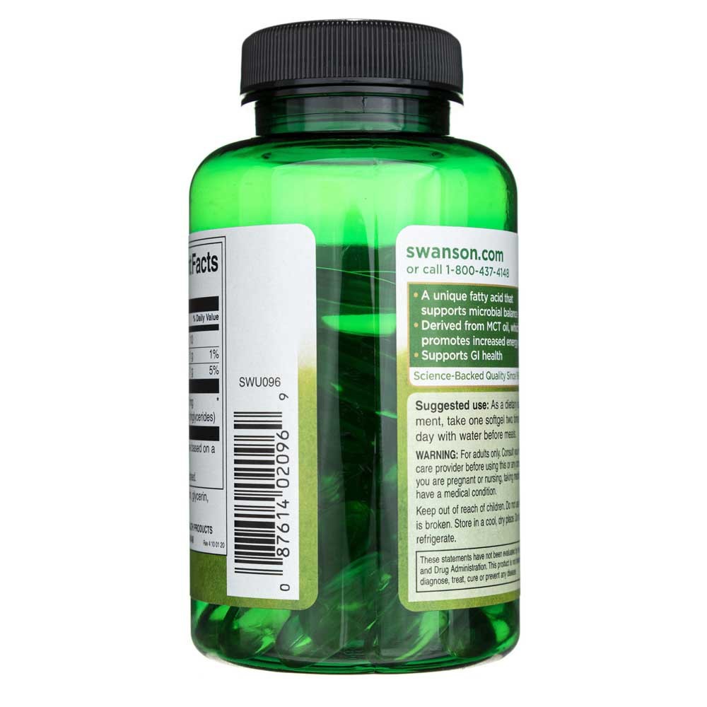 SWANSON kaprüülhape 600 mg – 60 kapslit