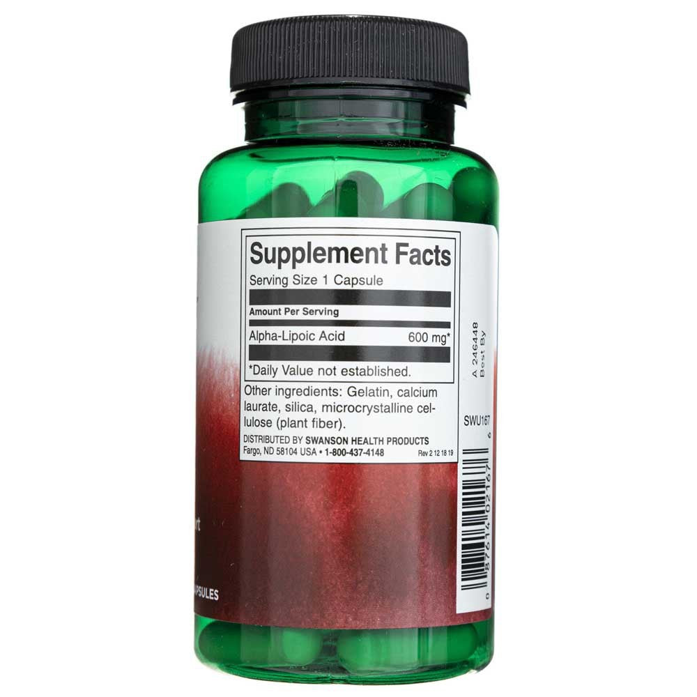 SWANSON alfa-lipoehape 600 mg – 60 kapslit
