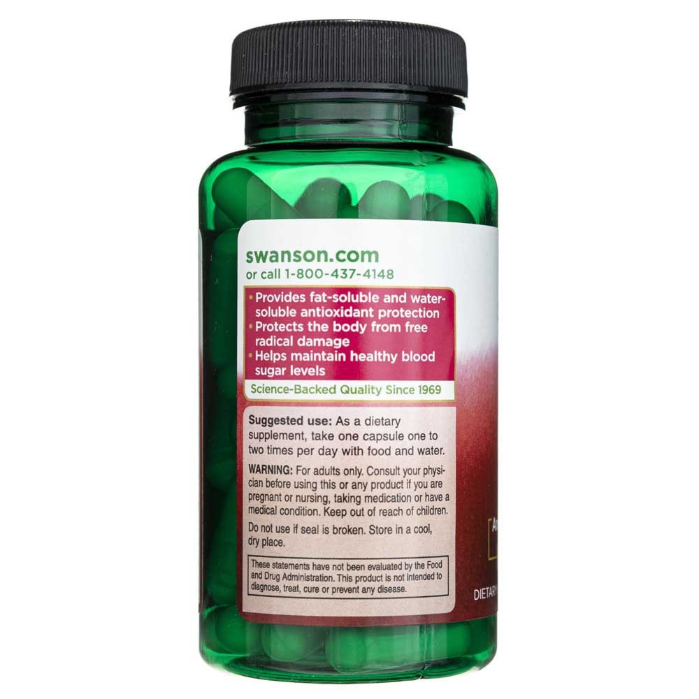 SWANSON alfa-lipoehape 600 mg – 60 kapslit
