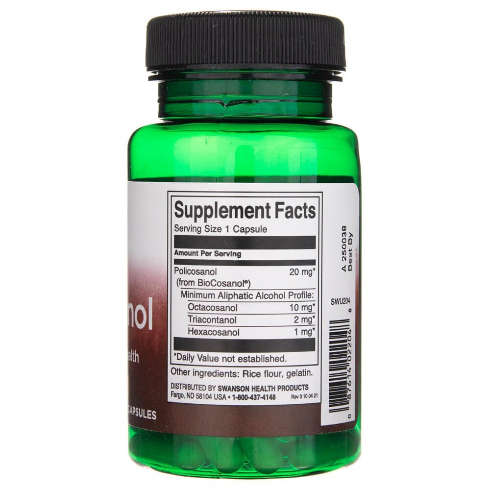 SWANSON polikosanool 20 mg – 60 kapslit