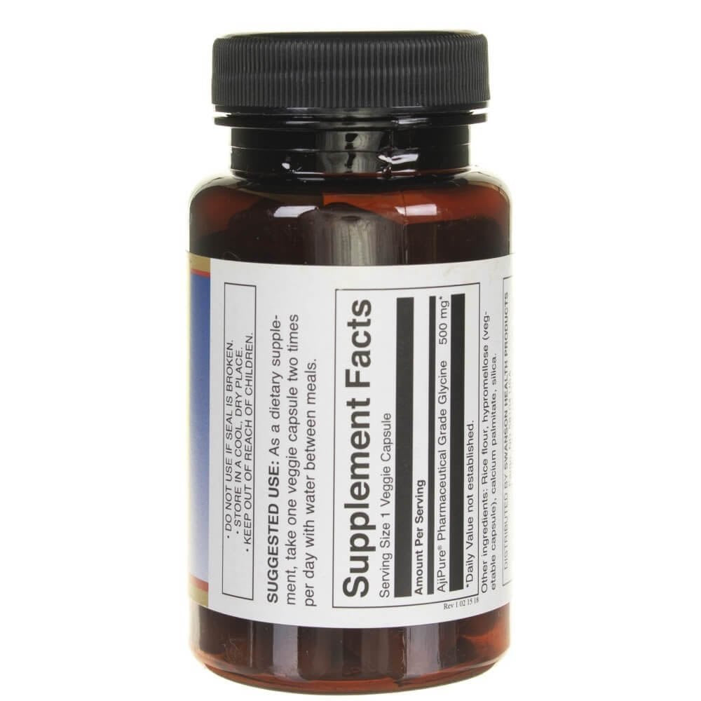 SWANSON AjiPure glütsiin 500 mg – 60 kapslit