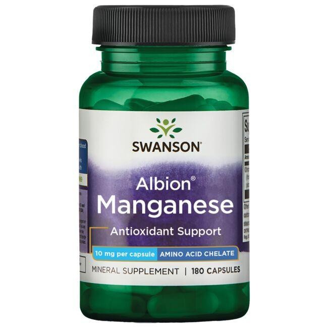 SWANSON Albion mangaankelaat 10 mg – 180 kapslit