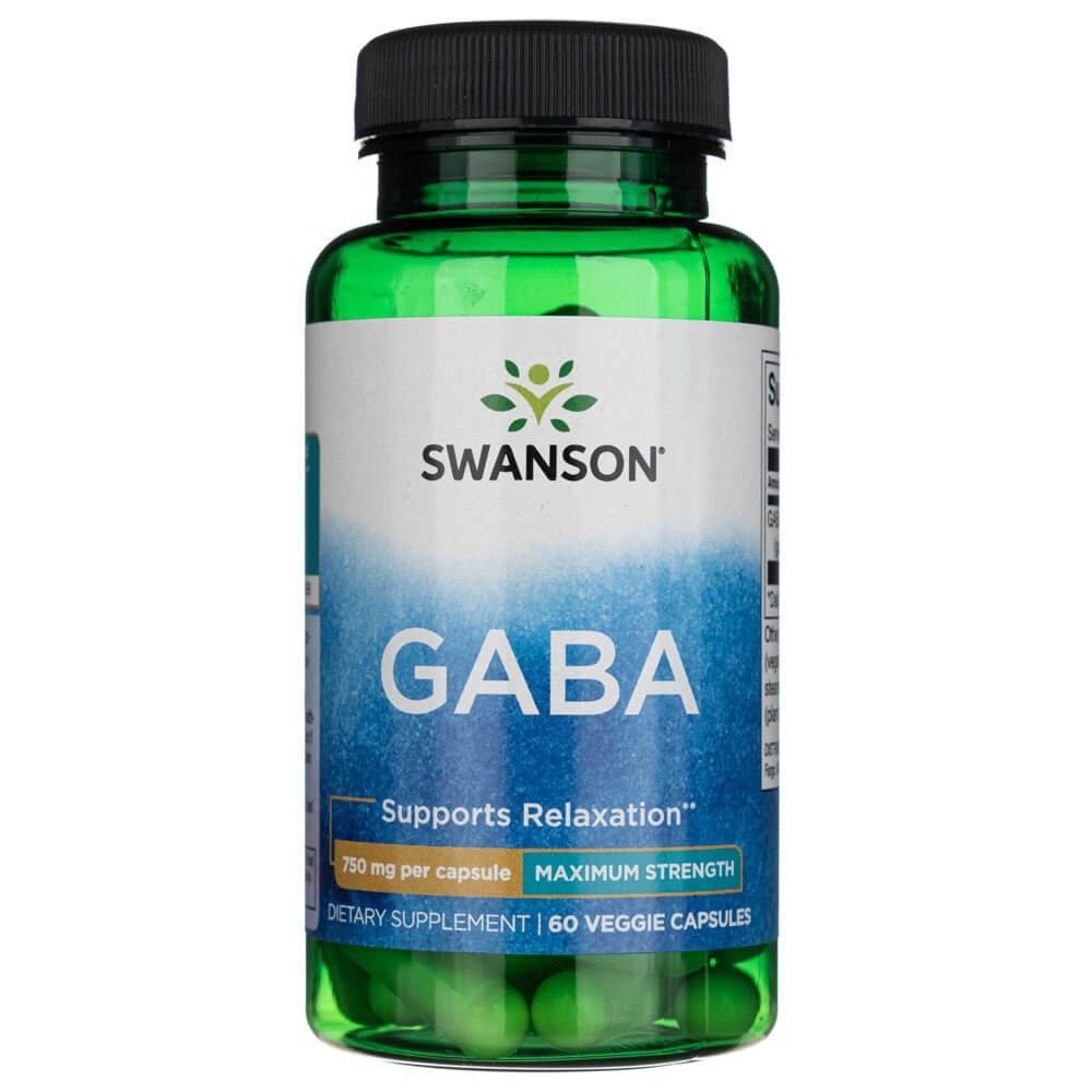 SWANSON GABA maksimaalse tugevusega 750 mg – 60 kapslit