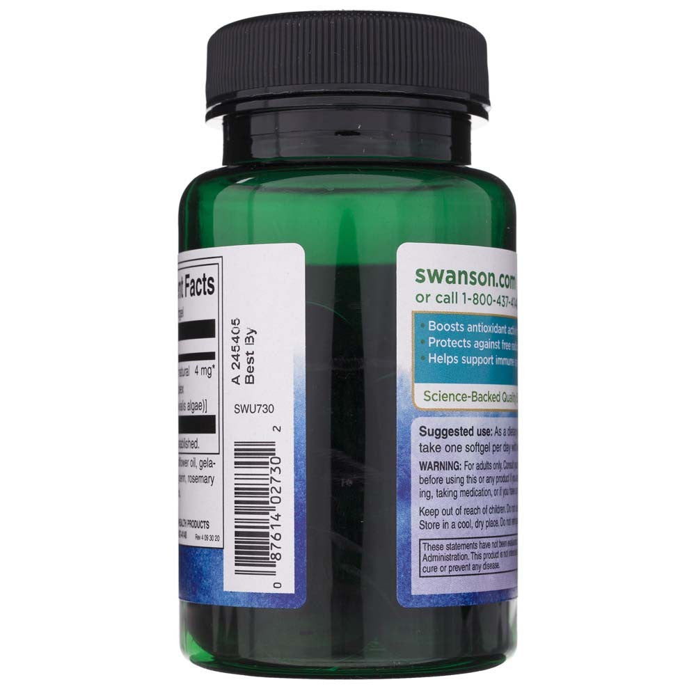 SWANSON astaksantiin 4 mg – 60 kapslit