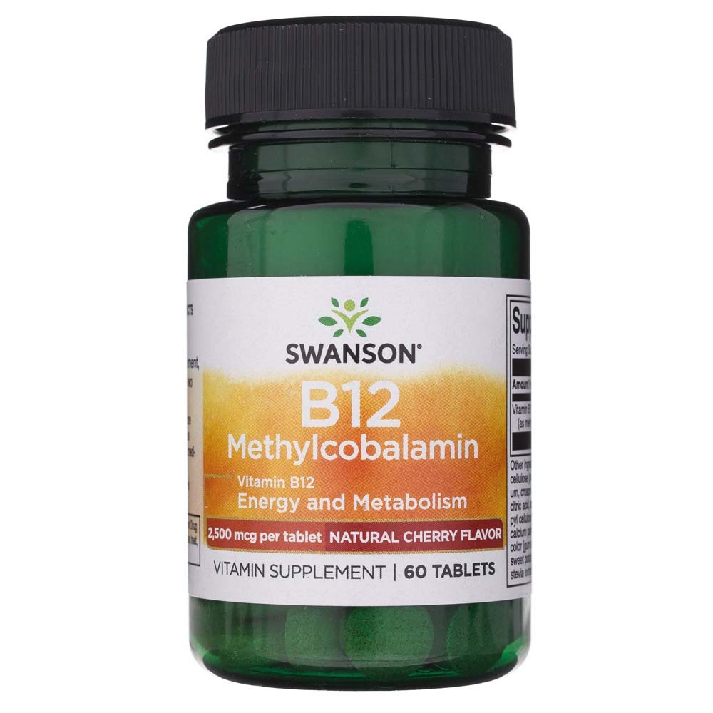 SWANSON B12-vitamiin metüülkobalamiin 2500 mcg – 60 tabletti