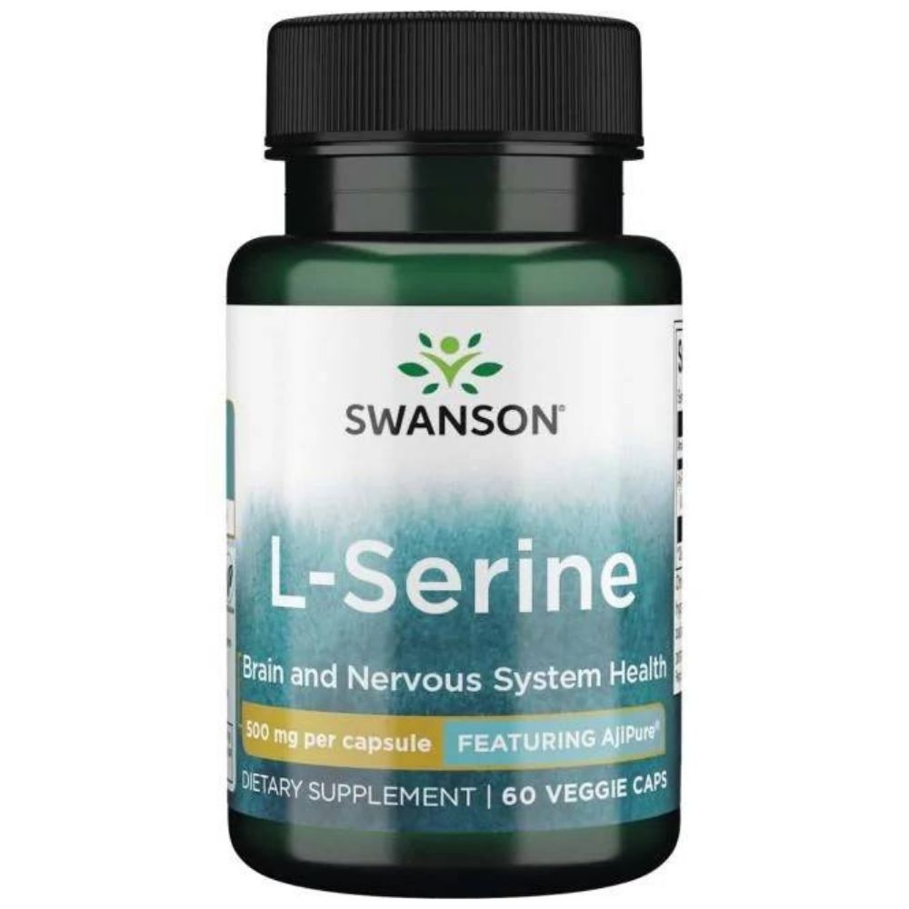 SWANSON AjiPure L-seriin 500 mg – 60 kapslit