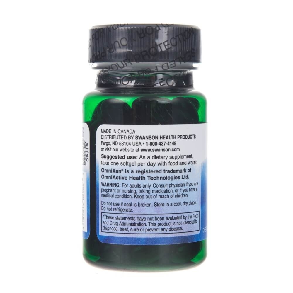 SWANSON Synergistic Eye Health – luteiin ja zeaksantiin – 60 kapslit